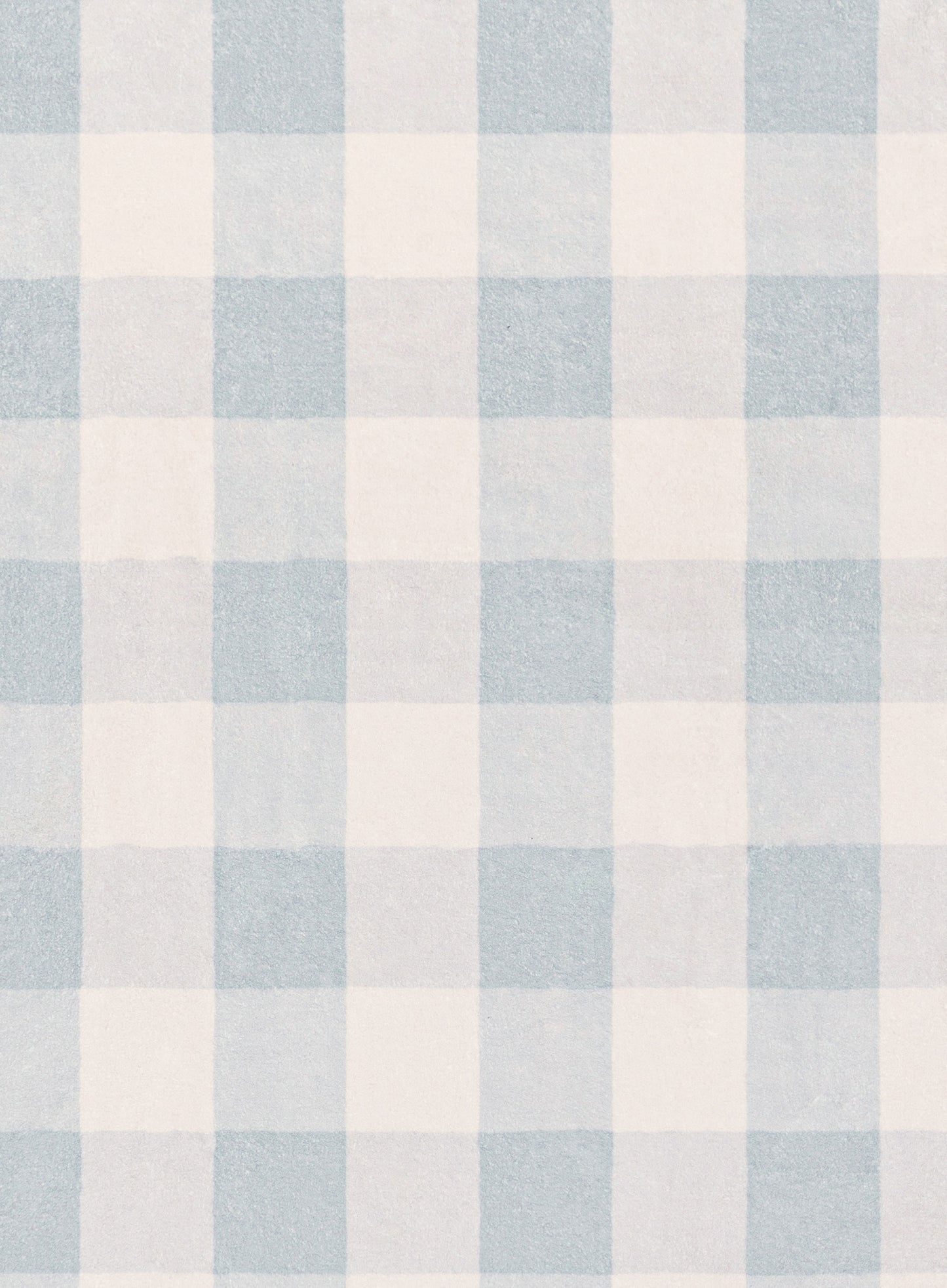 Marcia Blue and Cream Gingham Washable Rug