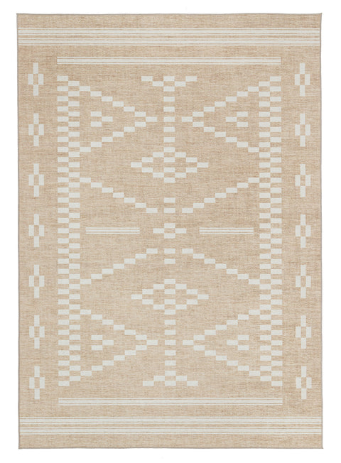 Marga Beige Ivory Indoor Outdoor Washable Rug