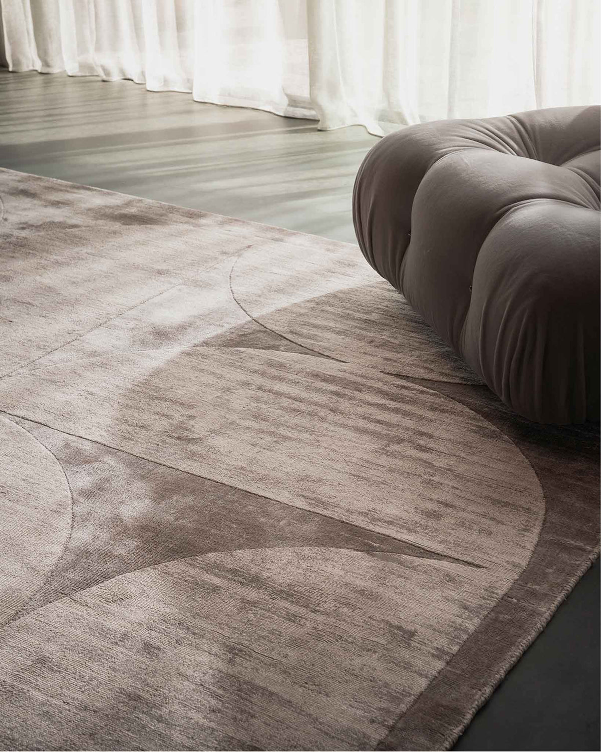 Marishka Taupe Hourglass Viscose Rug
