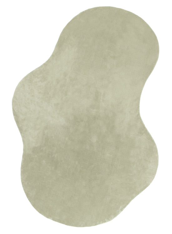 Masha Green Irregular Shape Washable Rug