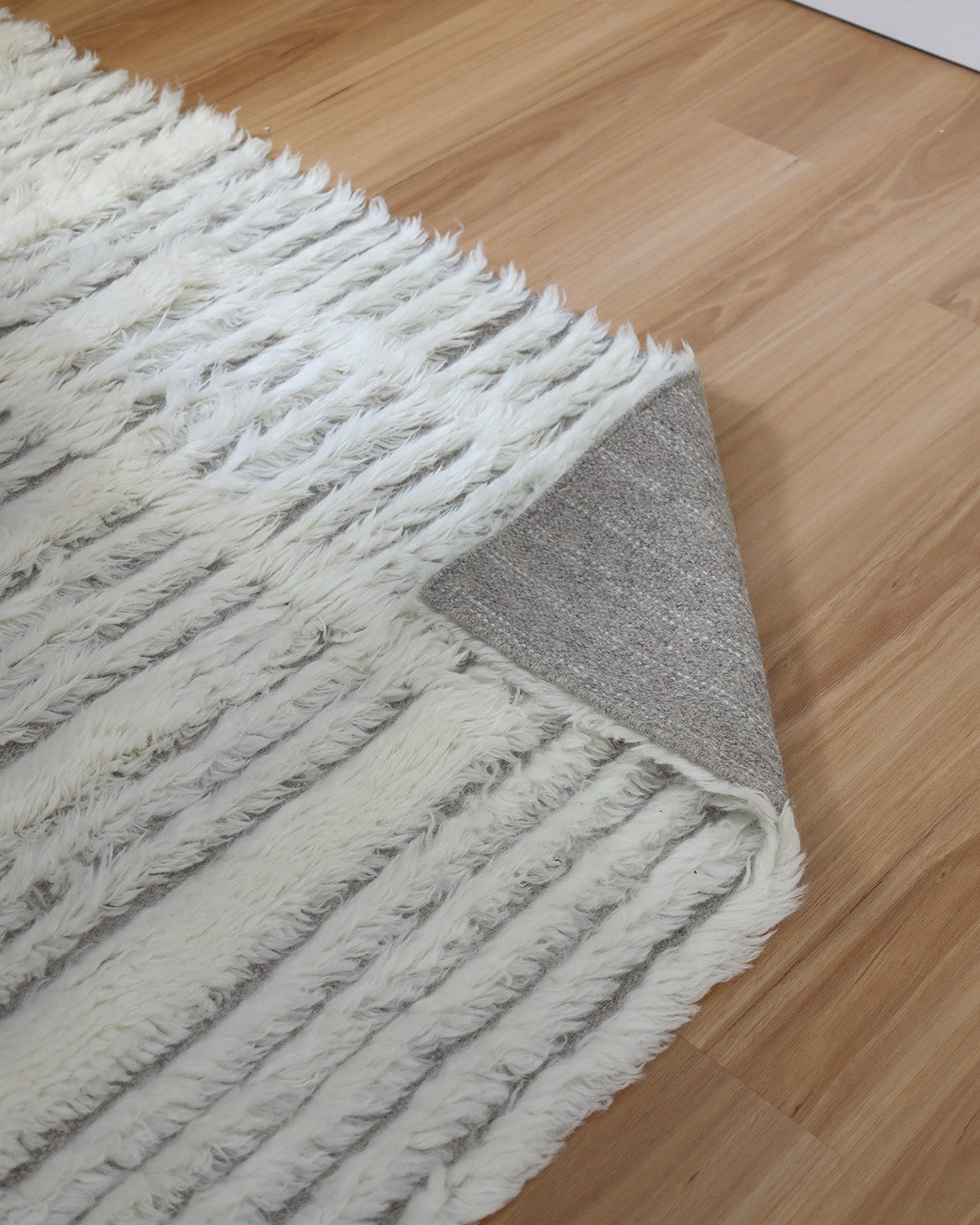 Maya Geometric Pattern Berber Wool Shag Rug