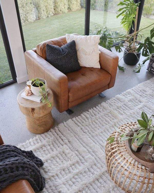 Maya Geometric Pattern Berber Wool Shag Rug