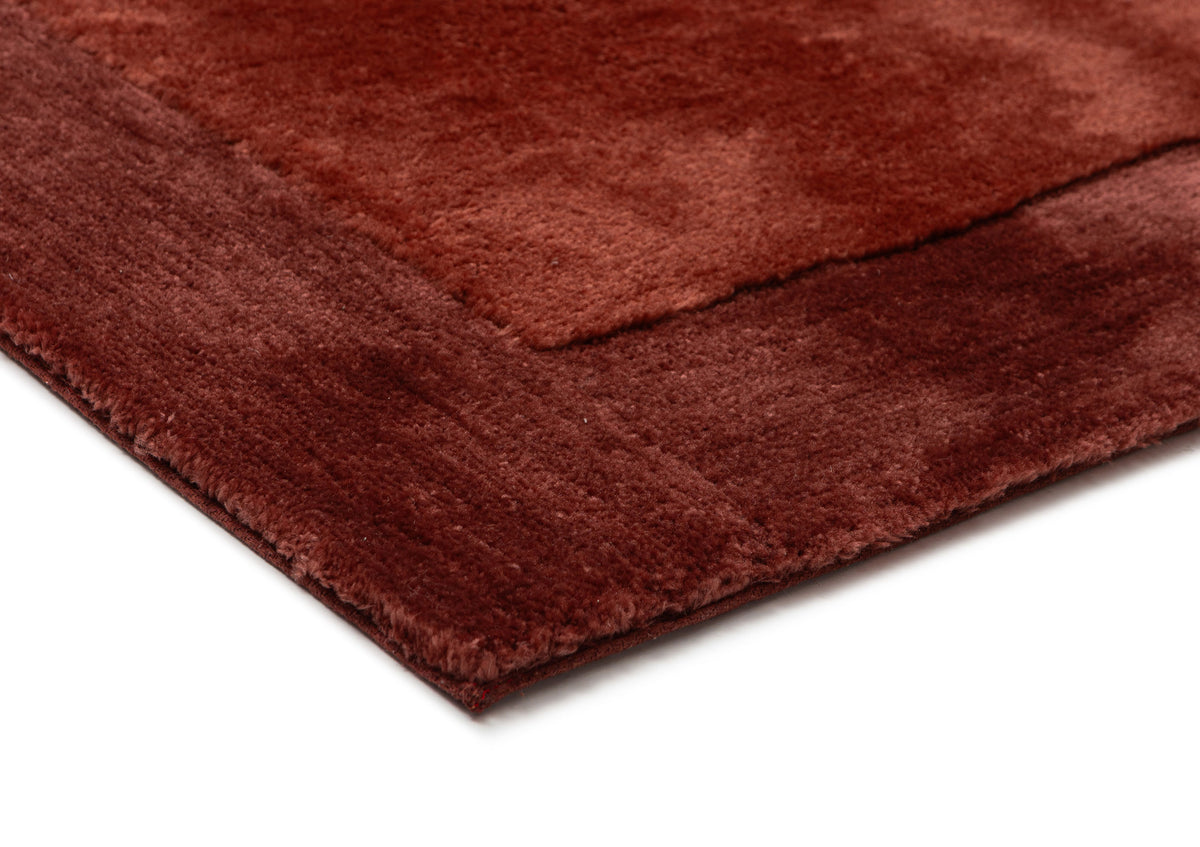 Melina Baked Clay Bordered Shag Rug