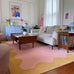 Melody Pink and Yellow Wiggle Bordered Washable Rug