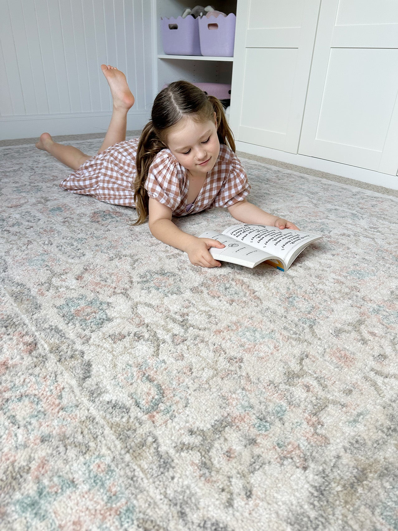 Melrose Cream and Pink Traditional Rug
