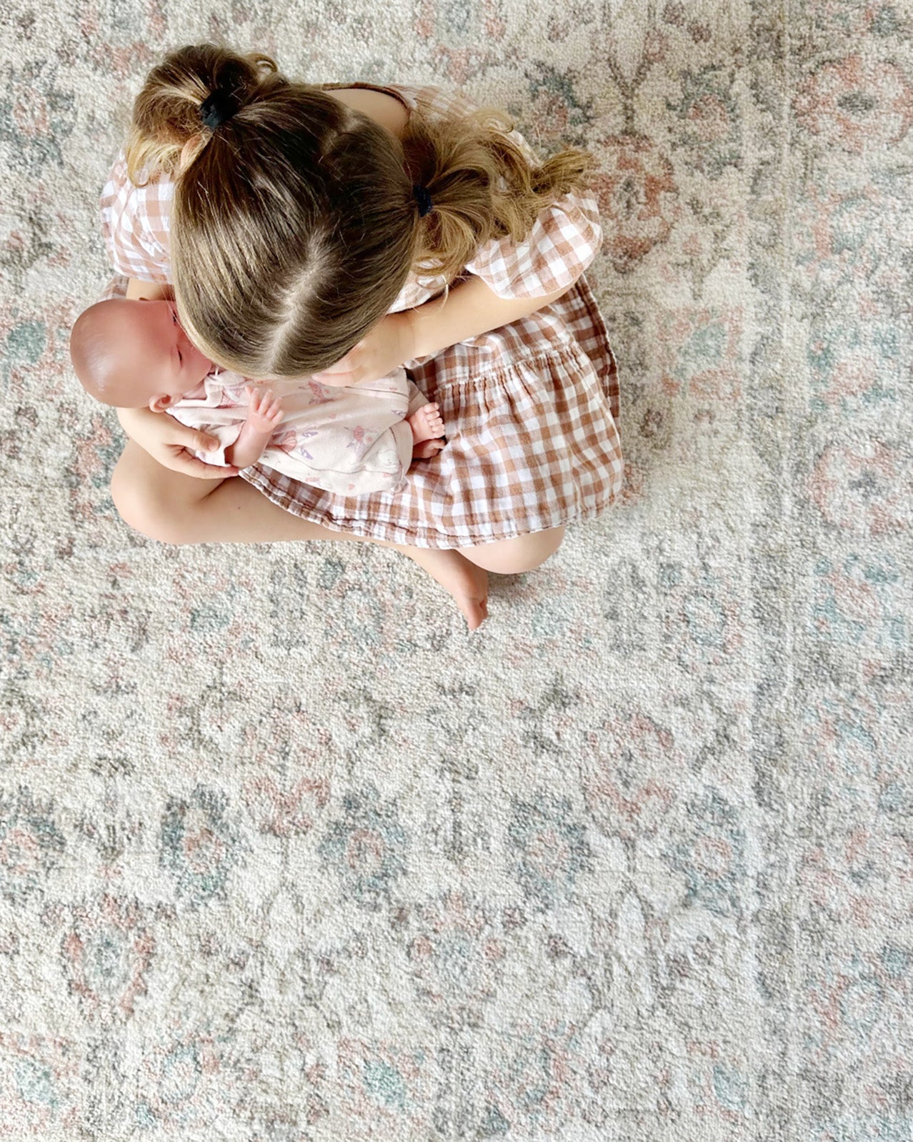 Melrose Cream and Pink Traditional Rug