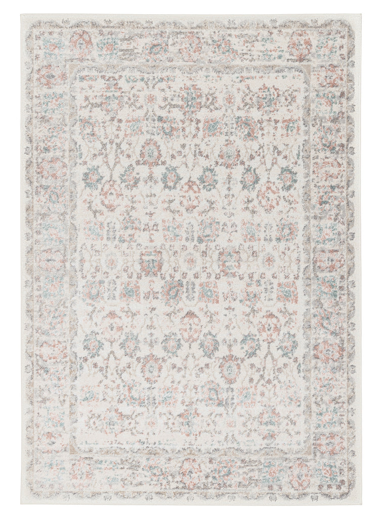 Melrose Cream and Pink Traditional Rug