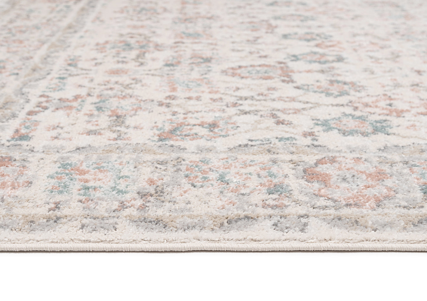 Melrose Cream and Pink Traditional Rug