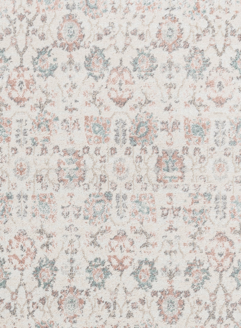 Melrose Cream and Pink Traditional Rug