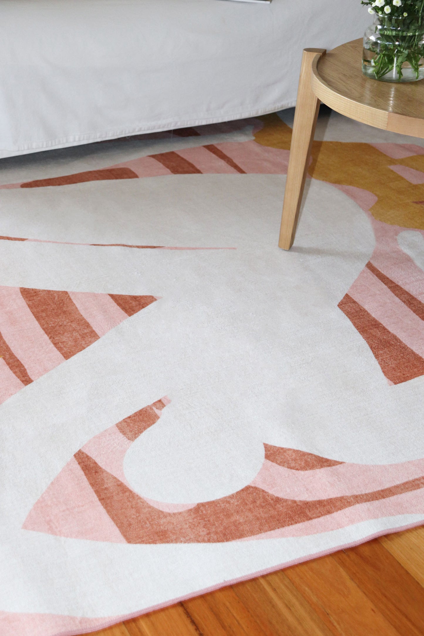 Menaka Pink and Rust Abstract Rug