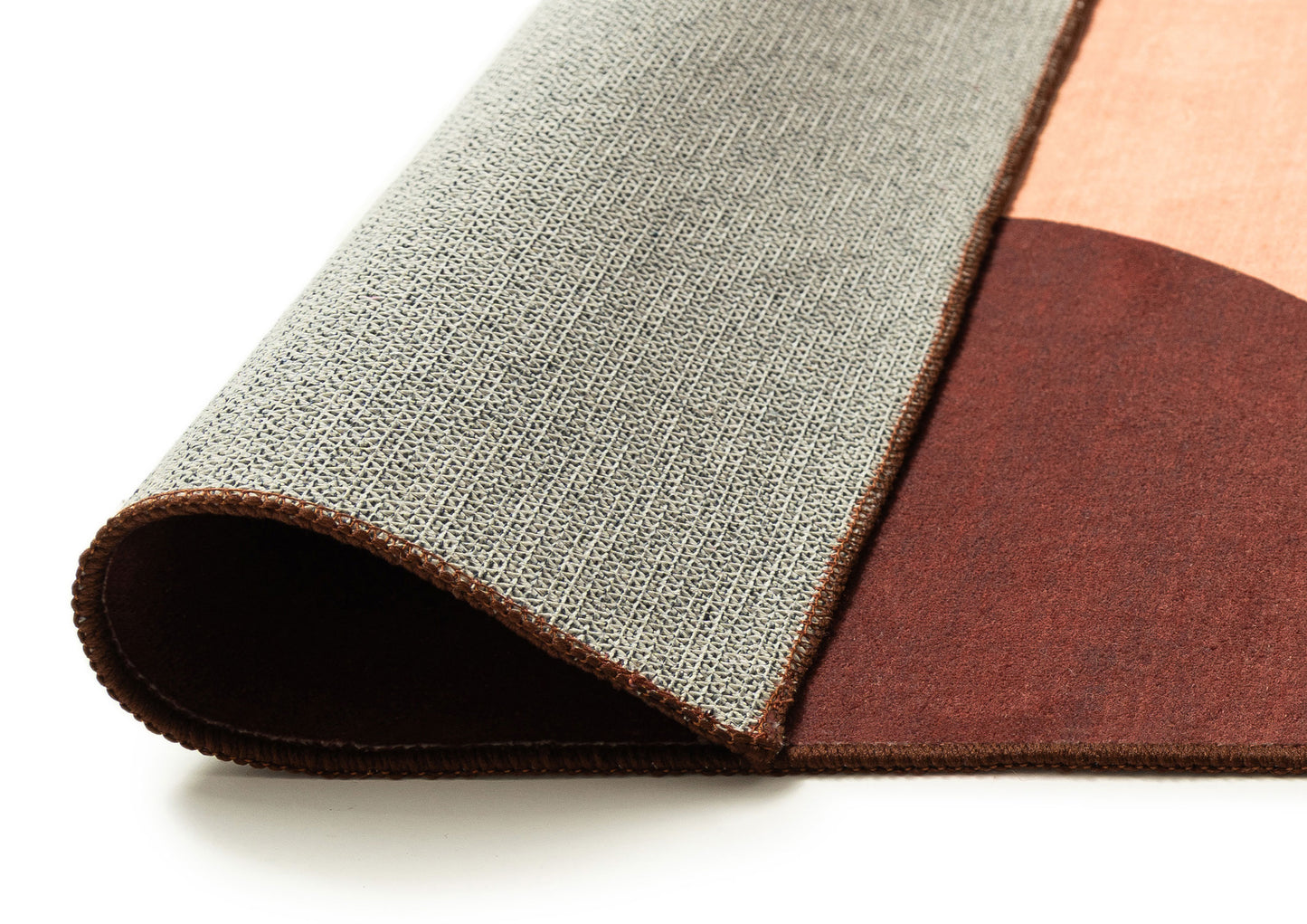 Merida Mulberry and Beige Wave Washable Rug