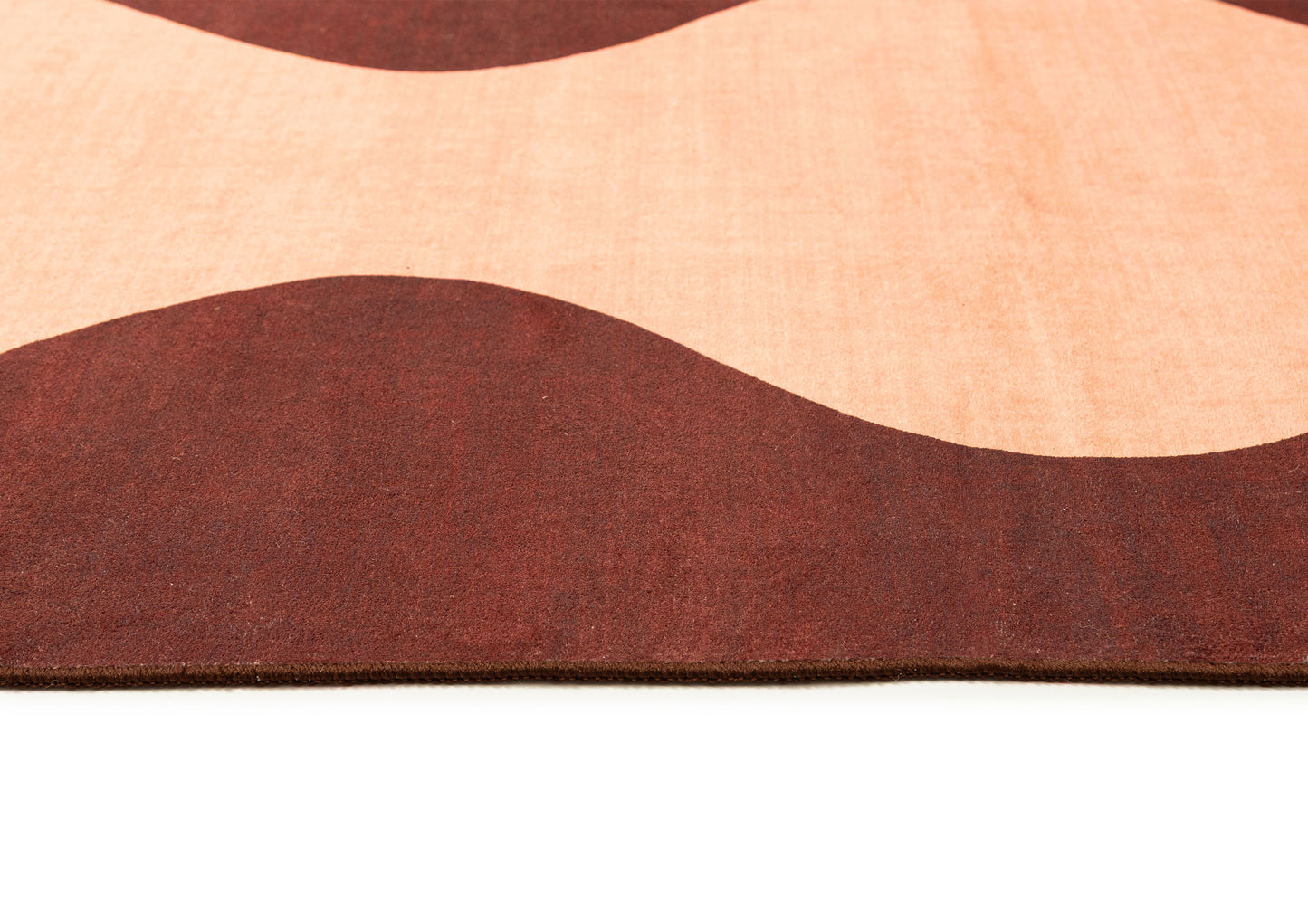 Merida Mulberry and Beige Wave Washable Rug