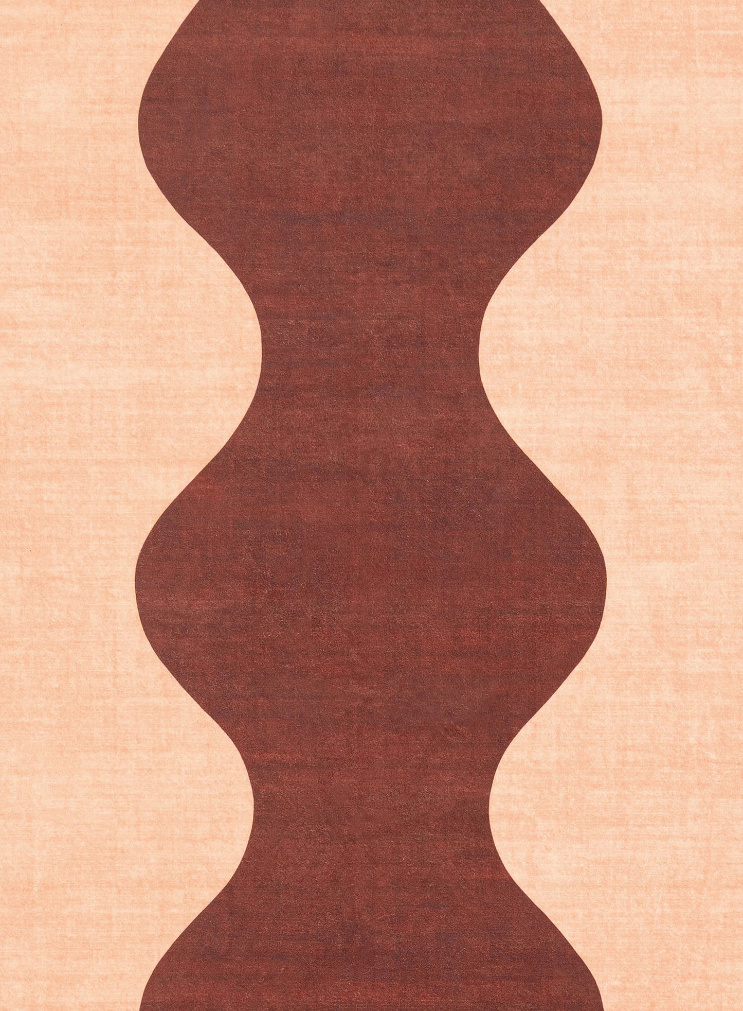 Merida Mulberry and Beige Wave Washable Rug