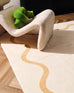 Micah Brown and Beige Wiggle Bordered Washable Rug