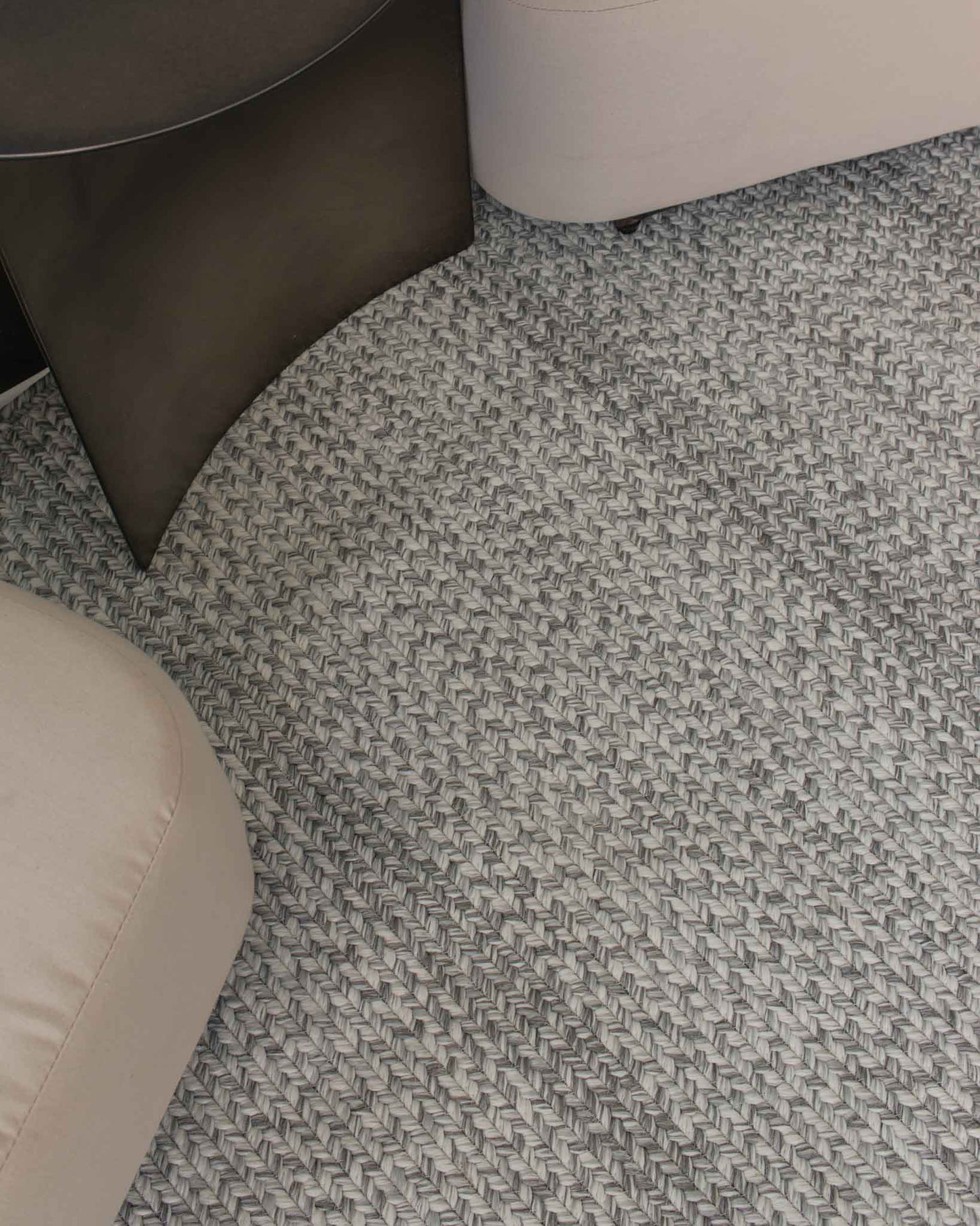 Mika Grey Braided Flatweave Indoor Outdoor Rug