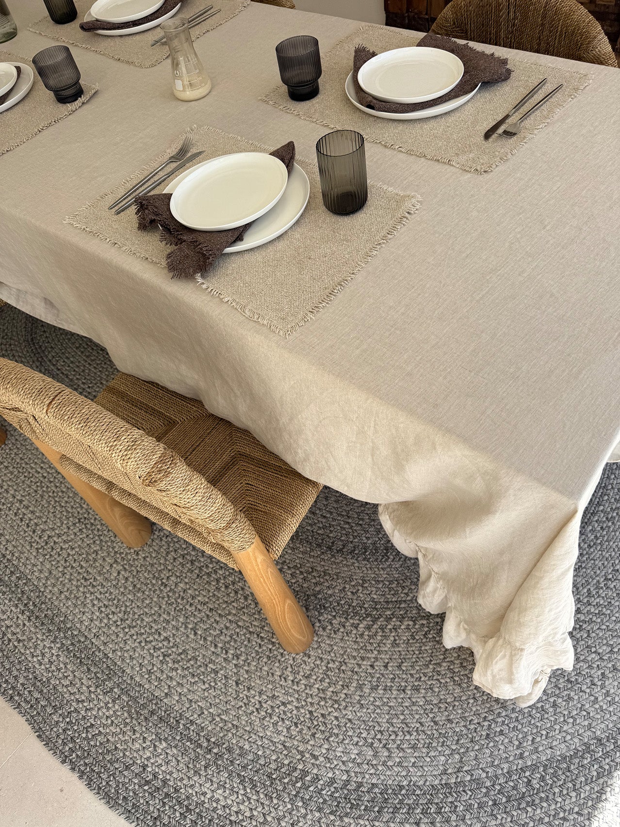 Mika Grey Braided Flatweave Indoor Outdoor Oval Rug