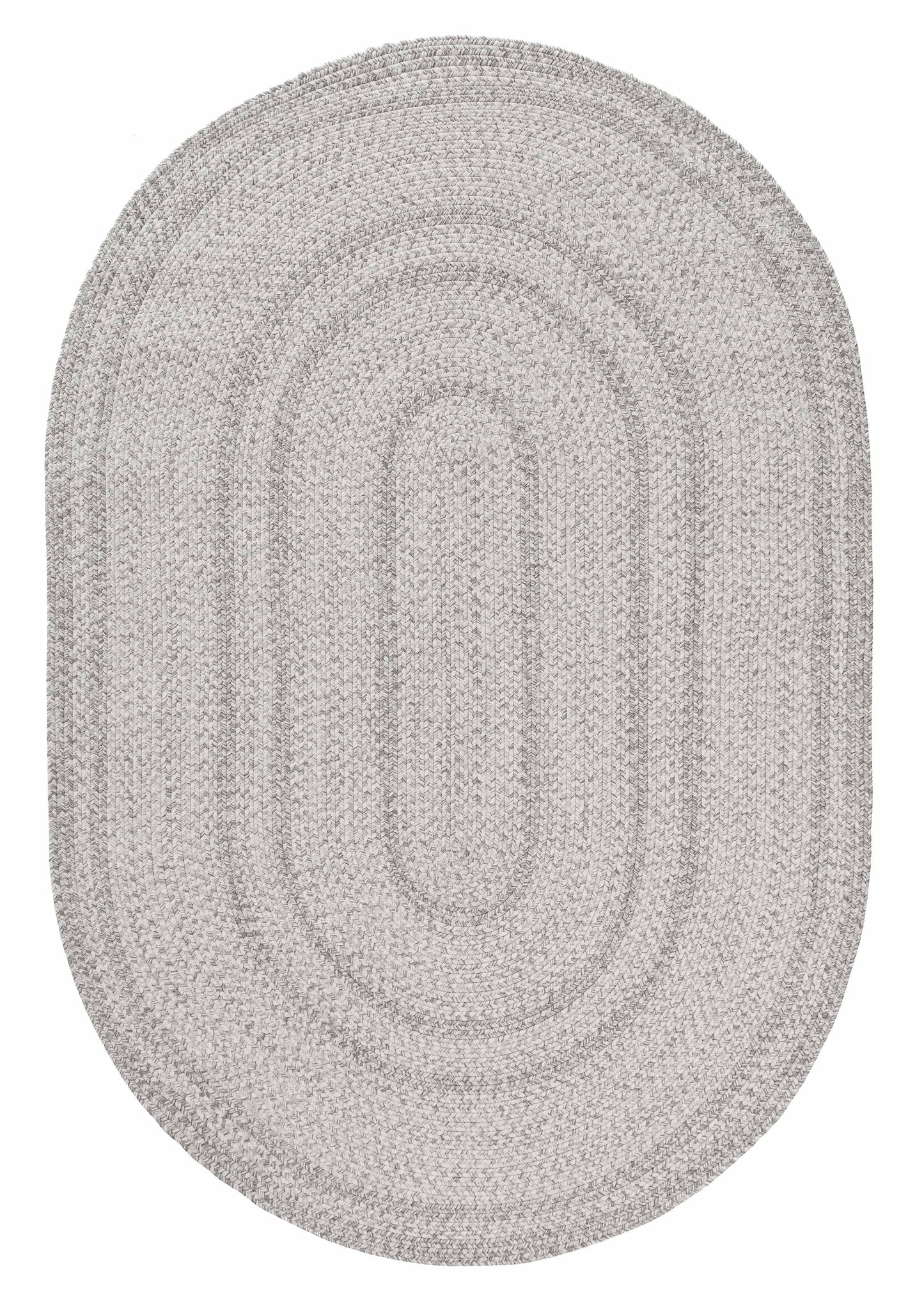 Mika Grey Braided Flatweave Indoor Outdoor Oval Rug