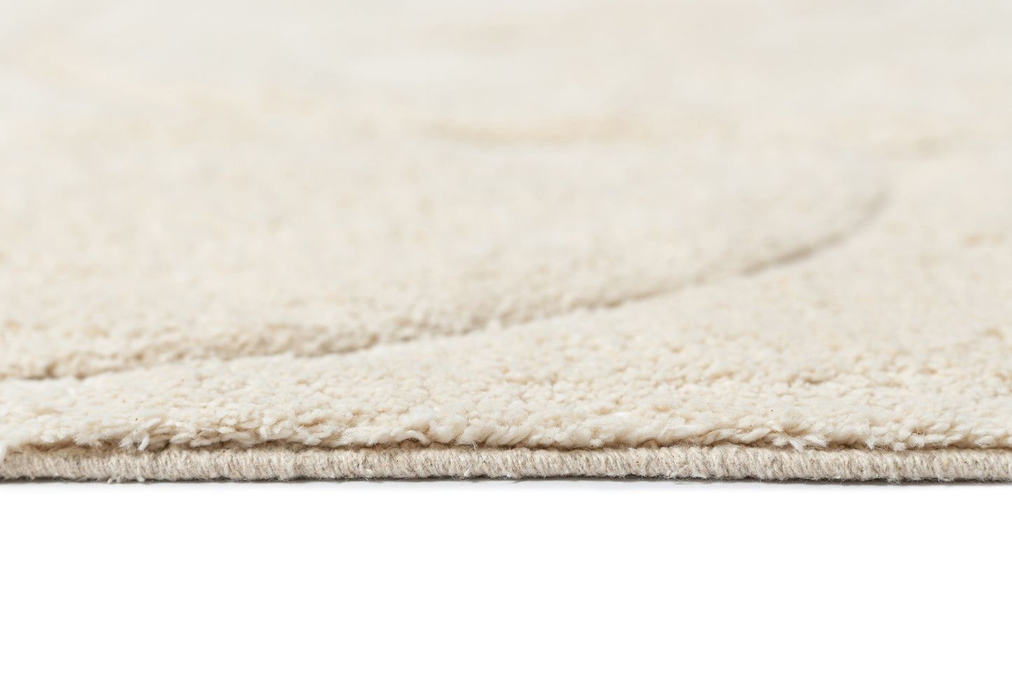 Mikaela Cream Beige Abstract Cotton Washable Rug