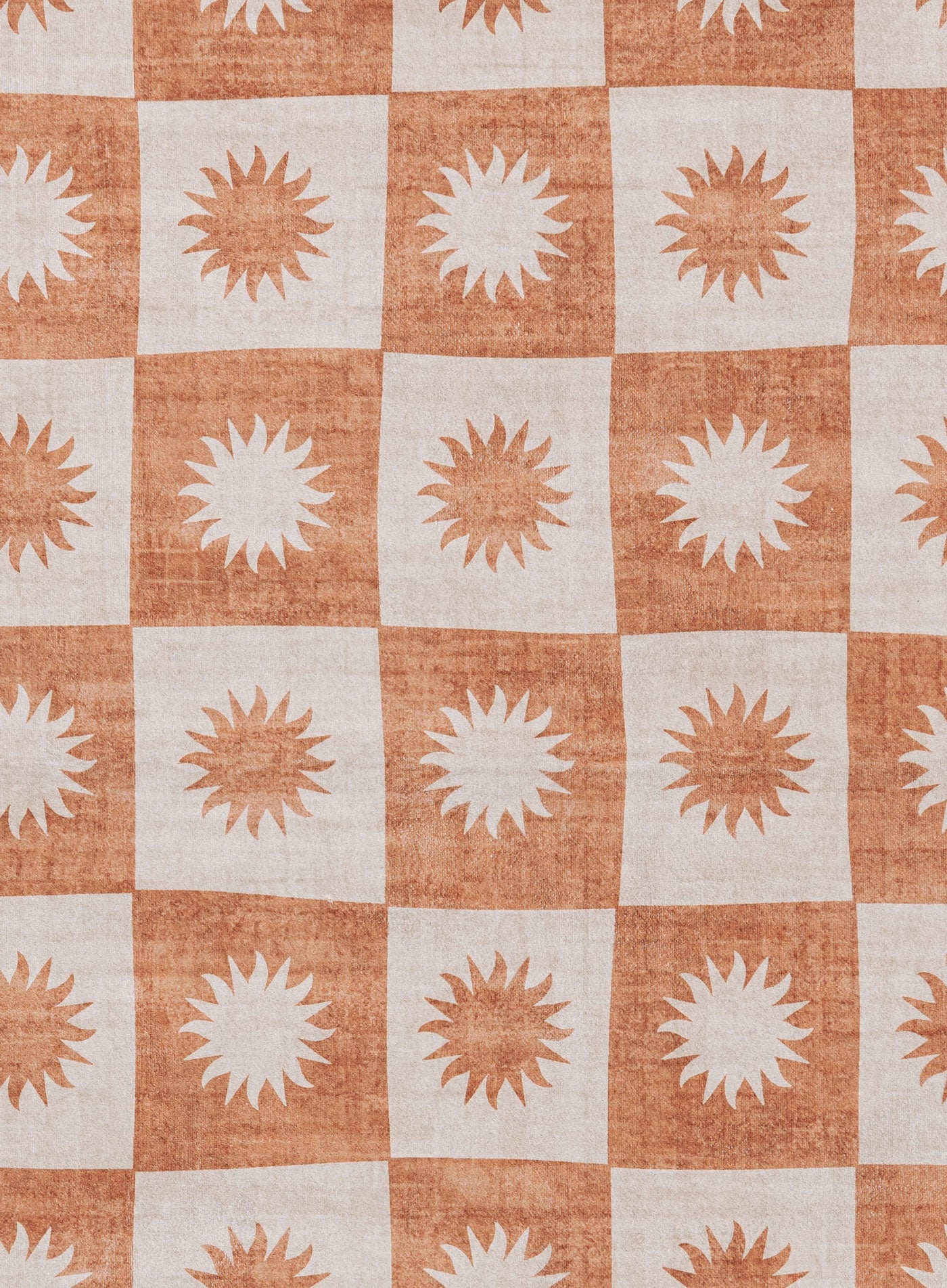Milena Orange and Beige Washable Rug