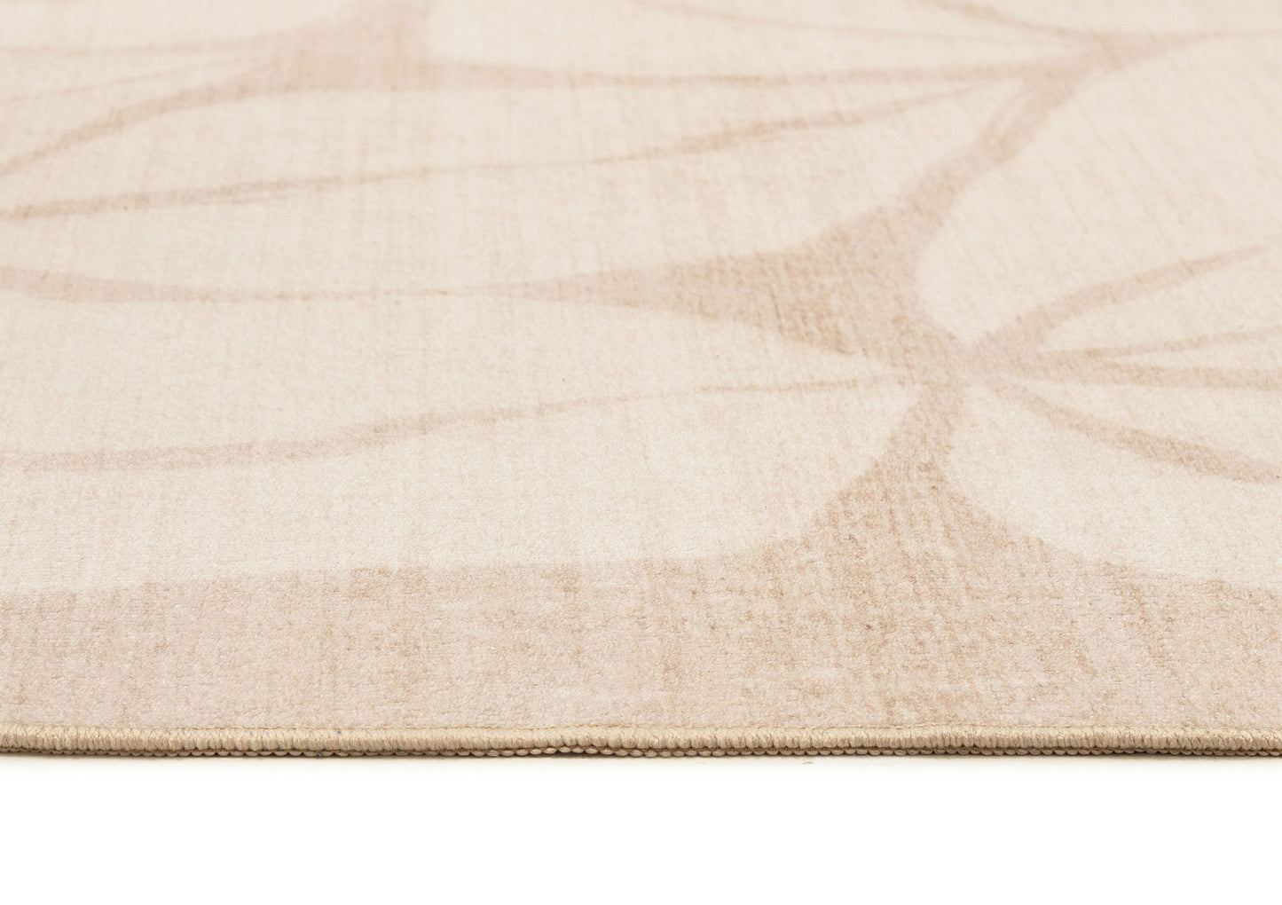 Minar Beige Botanical Washable Rug