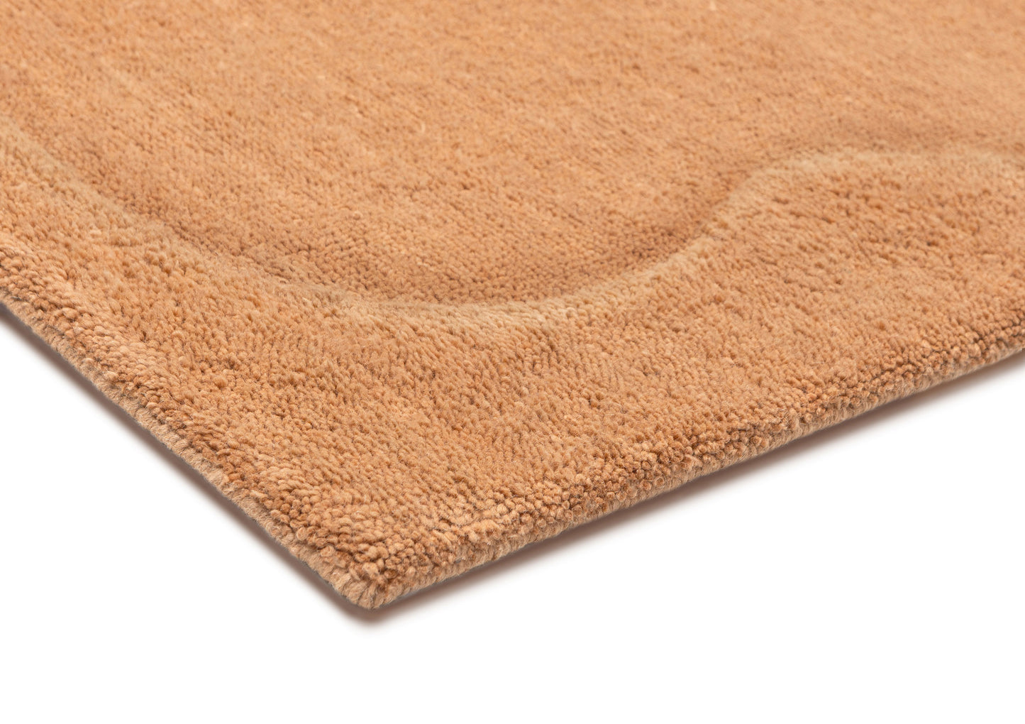 Monique Camel Wiggle Border Wool Rug