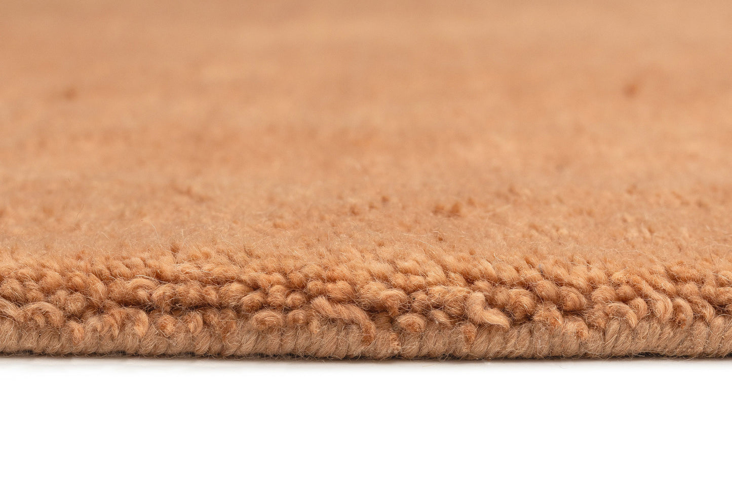 Monique Camel Wiggle Border Wool Rug