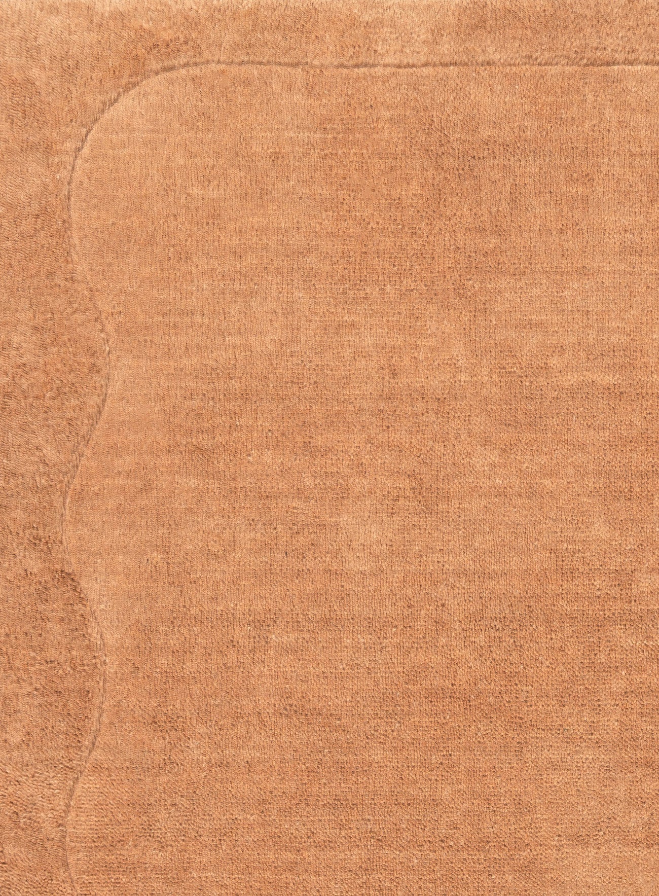 Monique Camel Wiggle Border Wool Rug