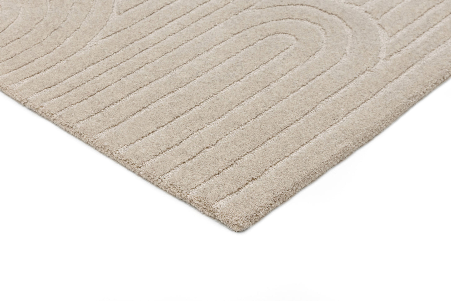Moraya Beige Rainbow Hand-Tufted Rug