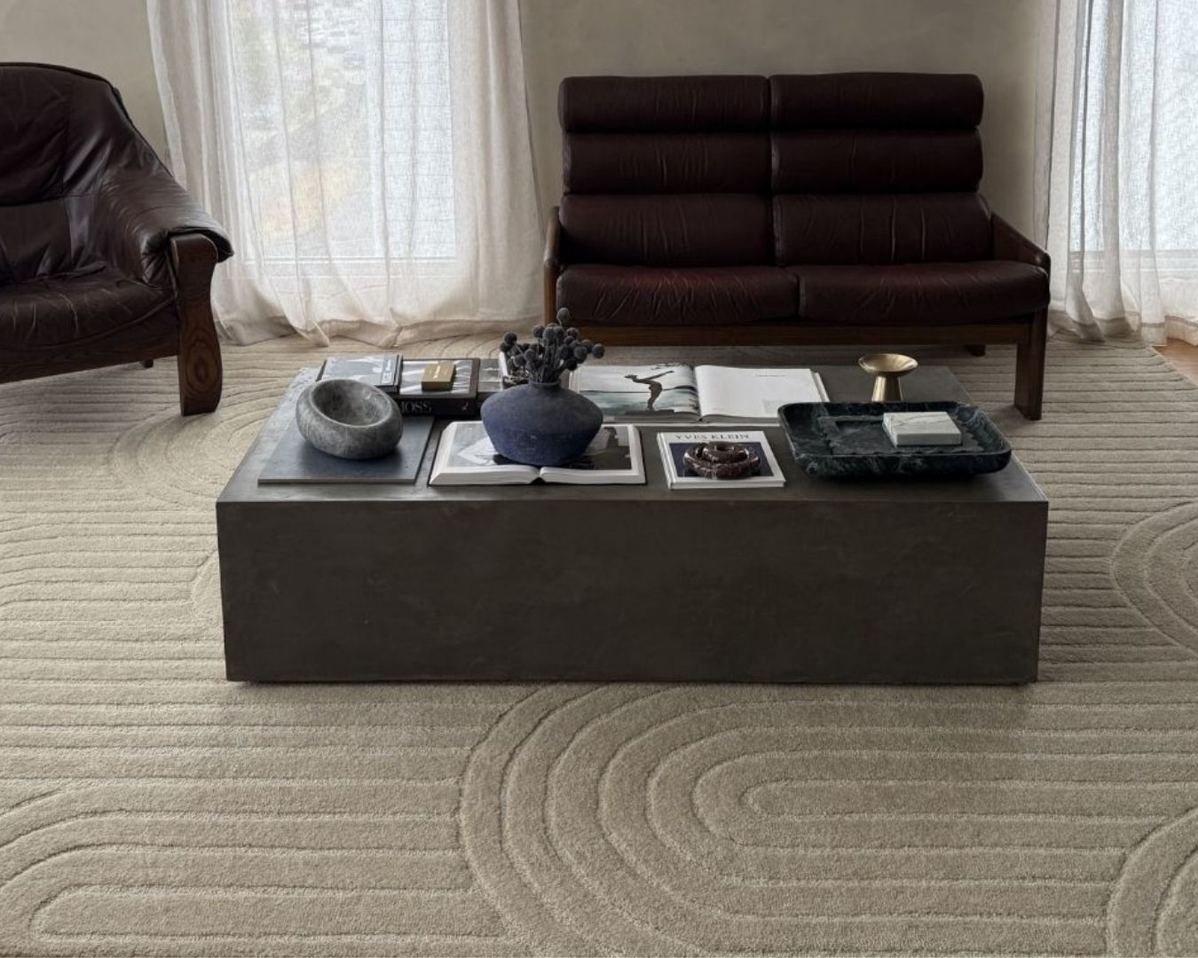 Moraya Beige Rainbow Hand-Tufted Rug