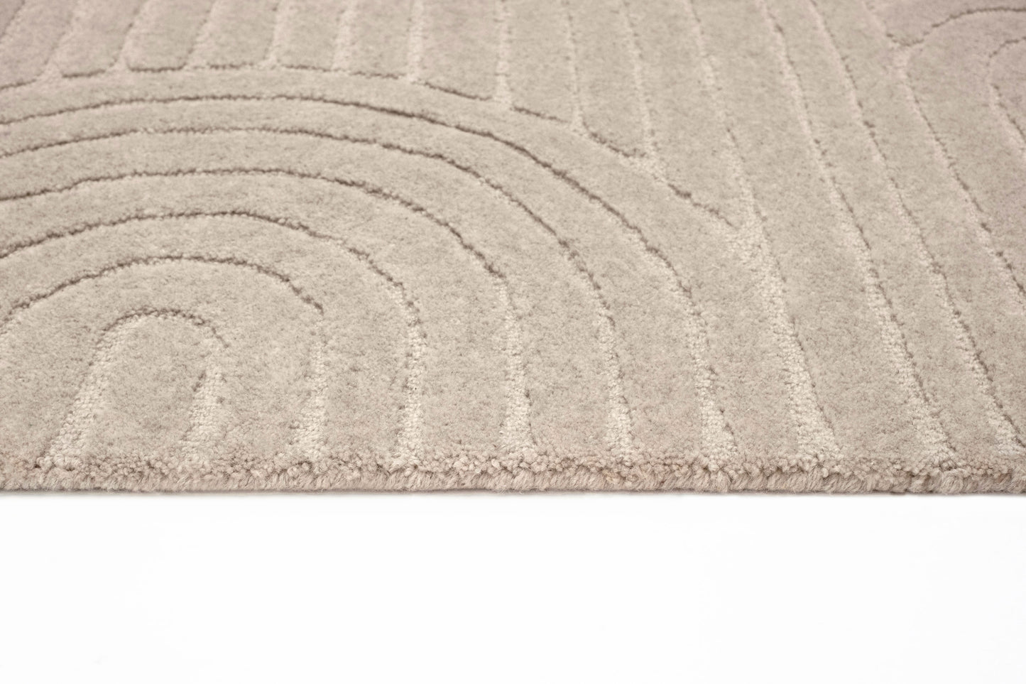 Moraya Beige Rainbow Hand-Tufted Rug