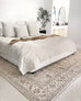 Moselle Beige and Brown Floral Distressed Rug