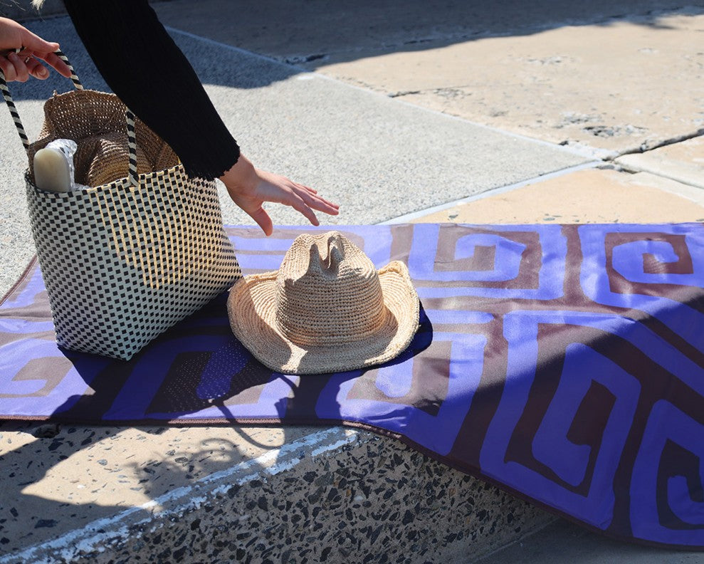 Mylo Indigo and Chocolate Beach Mat