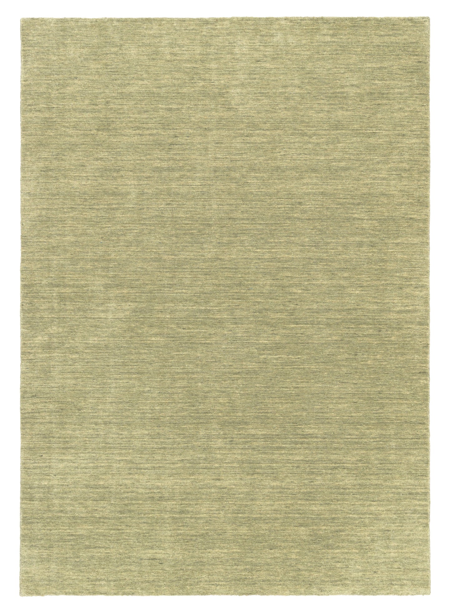 Nabila Earthy Green Solid Pile Wool Rug