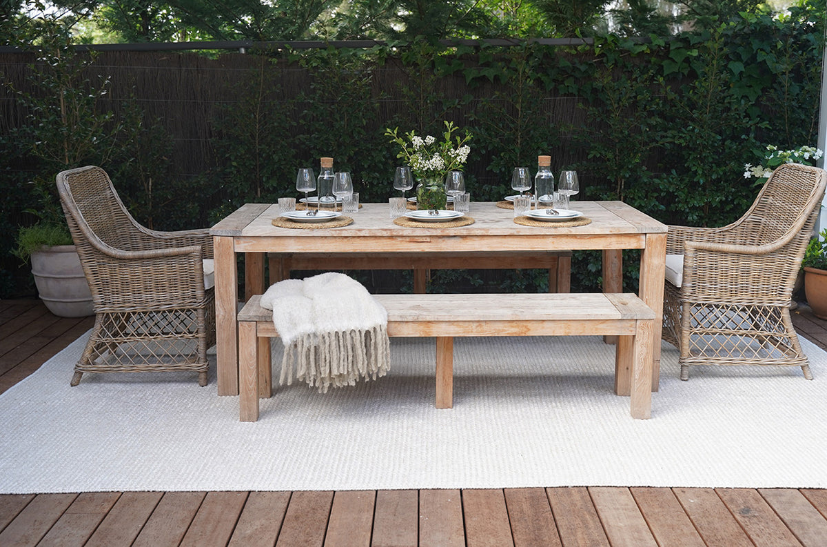 Looped Outdoor Rug Nadine Beige Looped Indoor Outdoor Rug