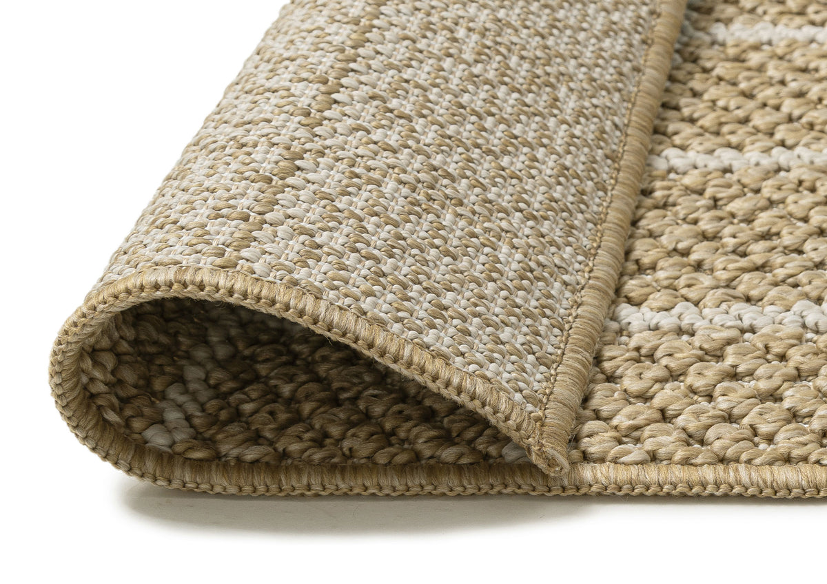 Nahata Sand Windowpane Indoor Outdoor Rug