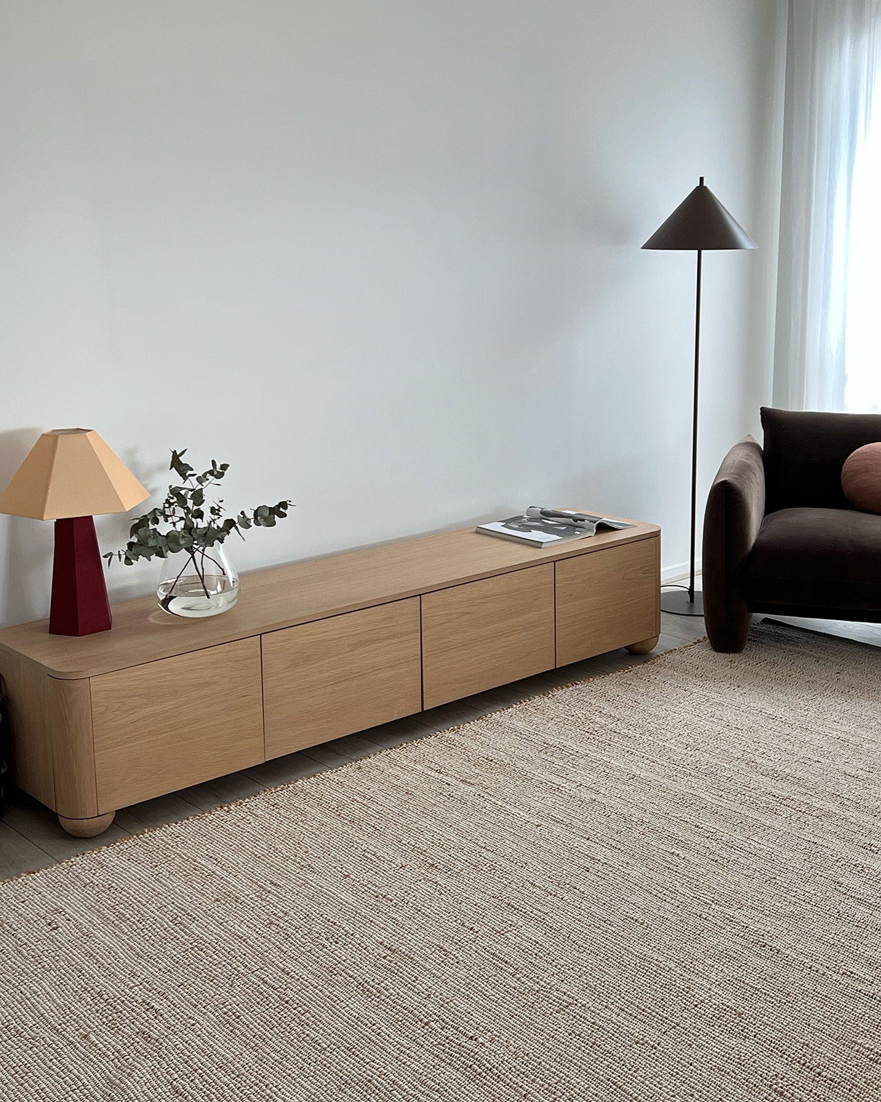 Naveya Natural Flatweave Jute and Cotton Rug