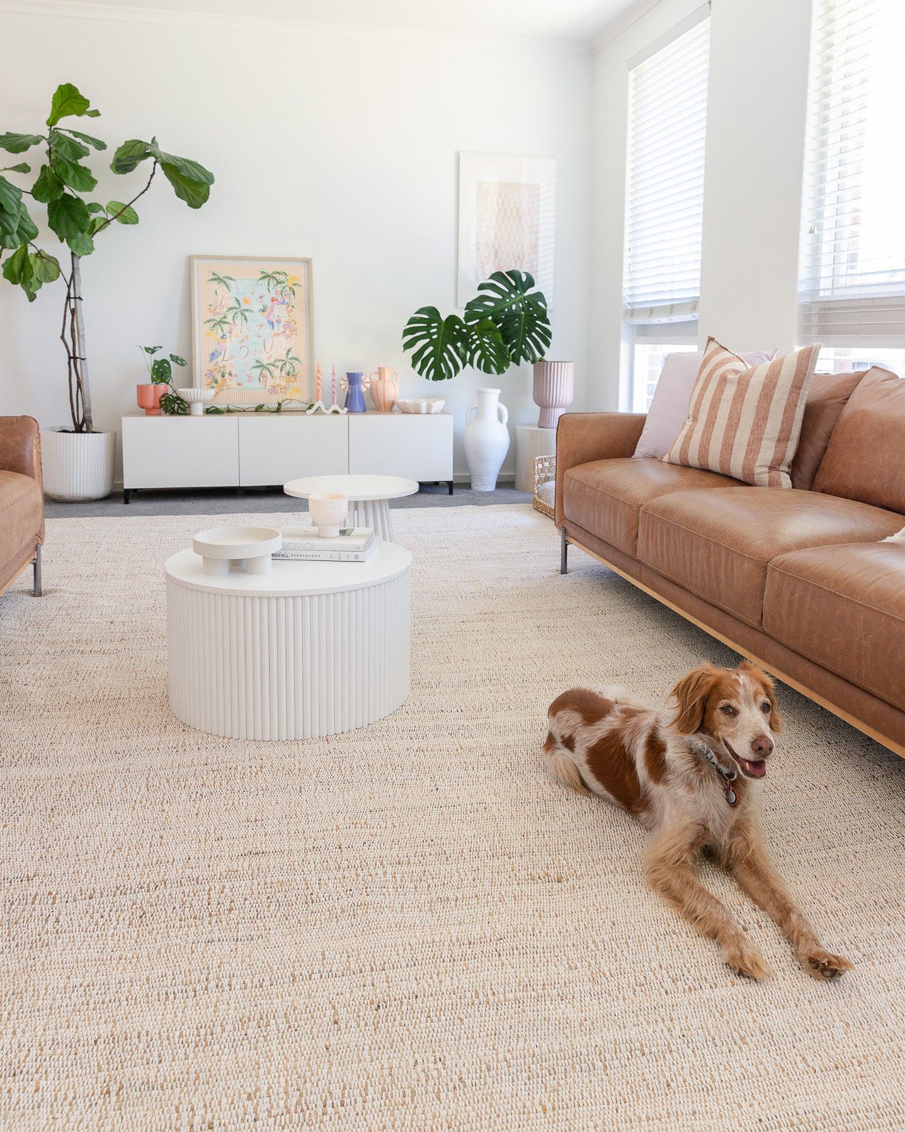 Naveya Natural Flatweave Jute and Cotton Rug