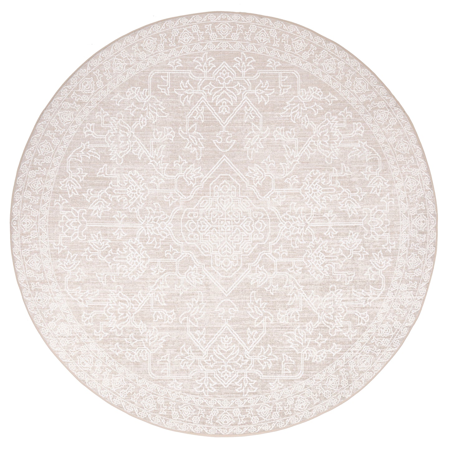 Neci Neutral Cream Plush Rollie Pollie Round Playmat