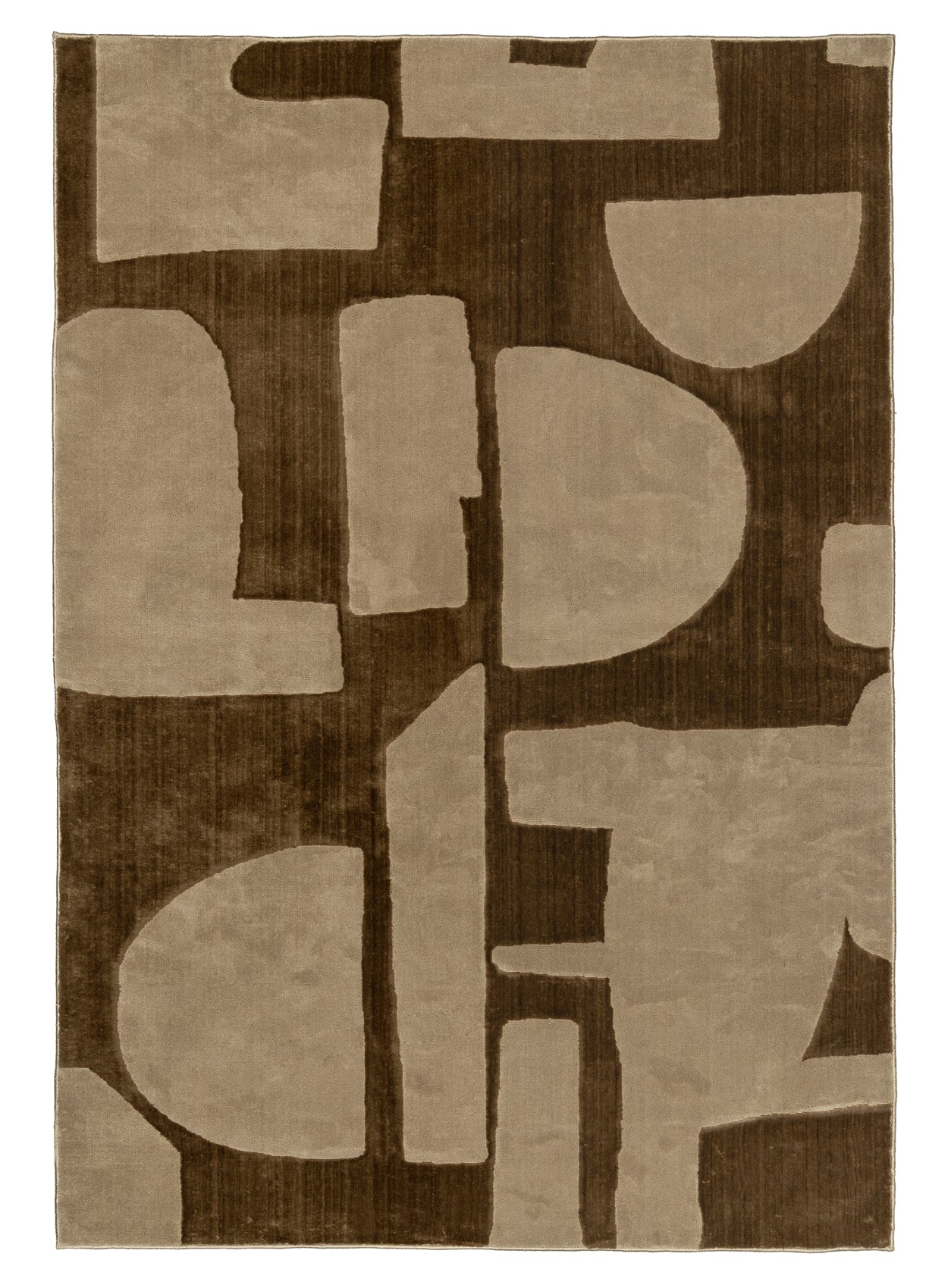 Nezar Brown Geometric Rug