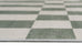 Nicolette Green and White Checkered and Striped Rug