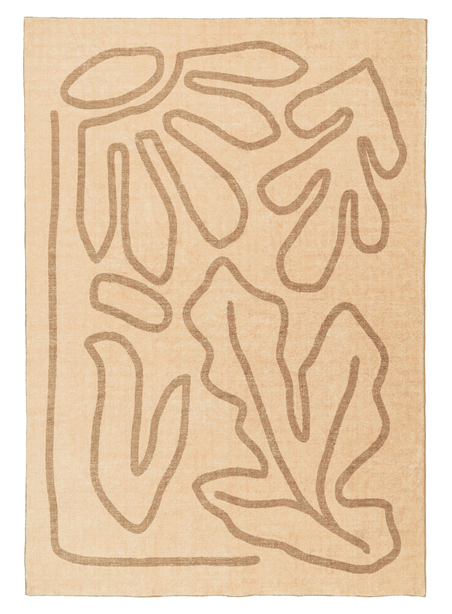 Nihal Beige Hand Drawn Washable Rug