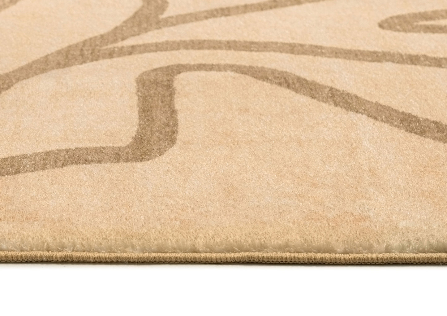 Nihal Beige Hand Drawn Washable Rug