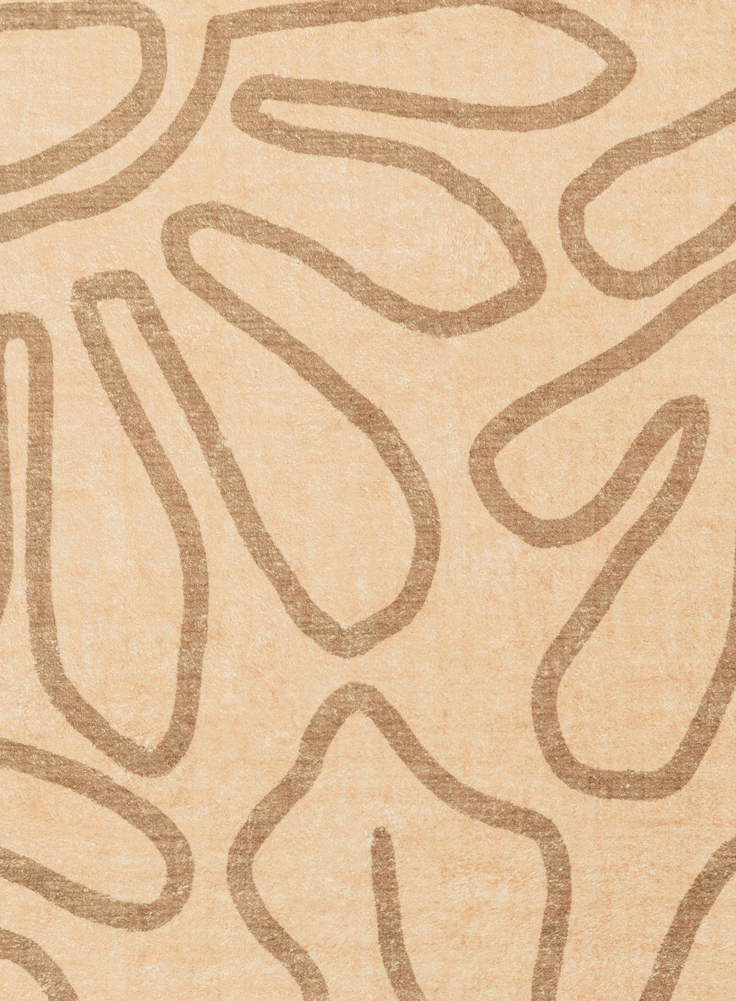 Nihal Beige Hand Drawn Washable Rug