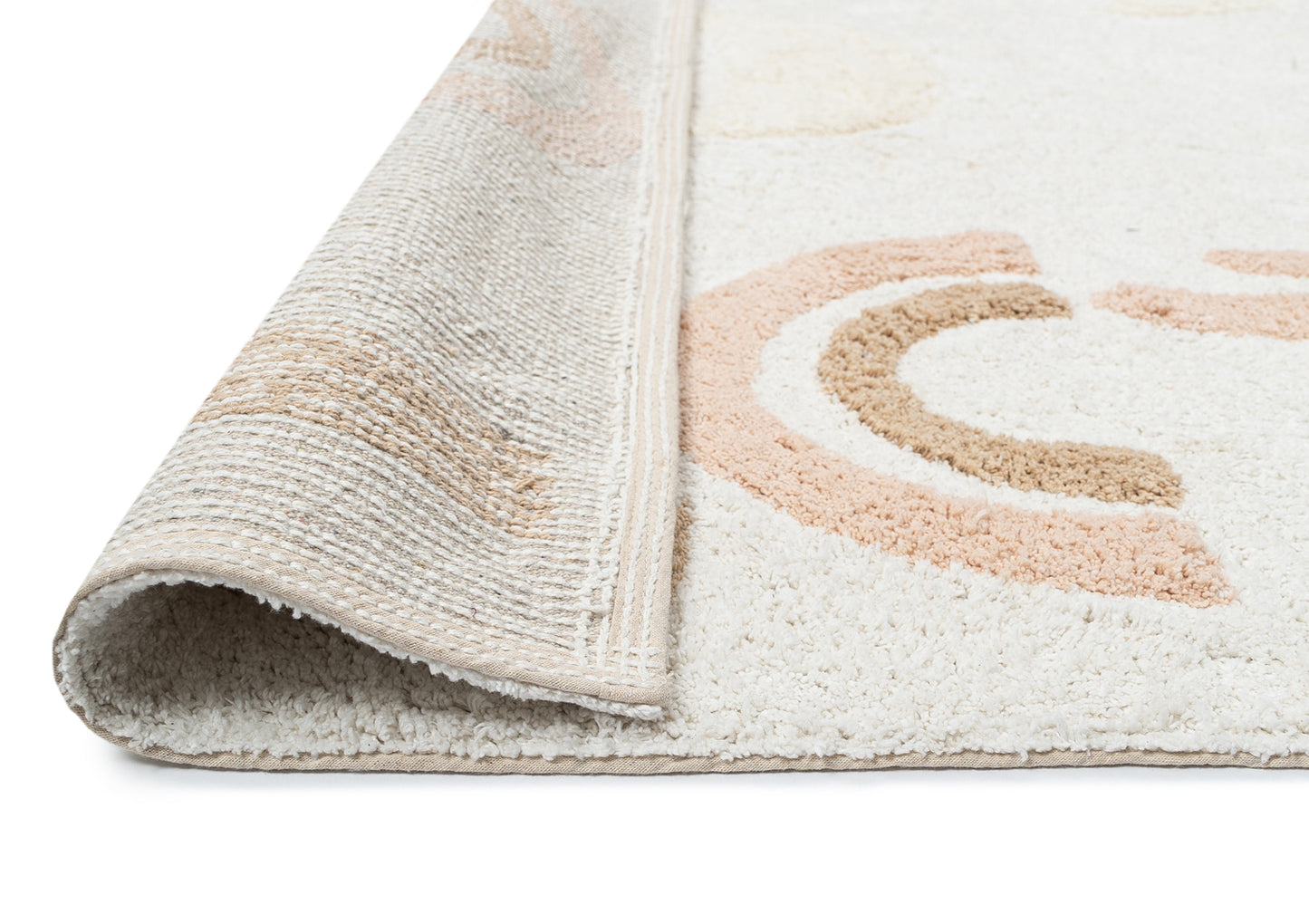 Nikita Peach Brown Desert Cotton Washable Rug