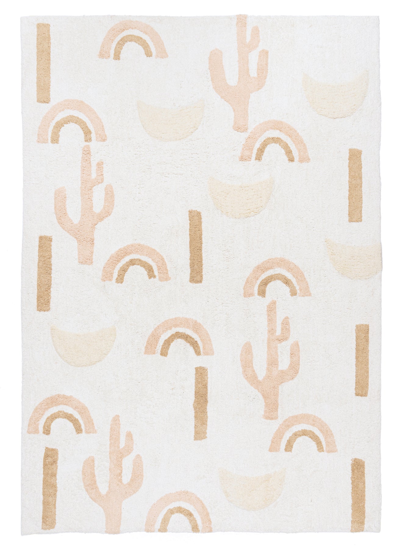 Nikita Peach Brown Desert Cotton Washable Rug