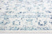 Noor Blue and Ivory Traditional Distressed Runner Rug