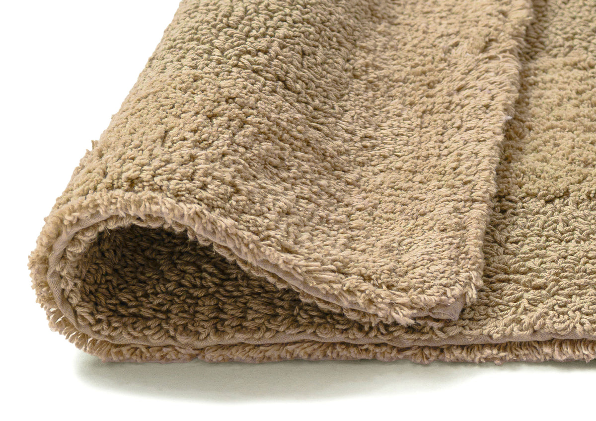 Novalie Beige Grid Cotton Bath Mat