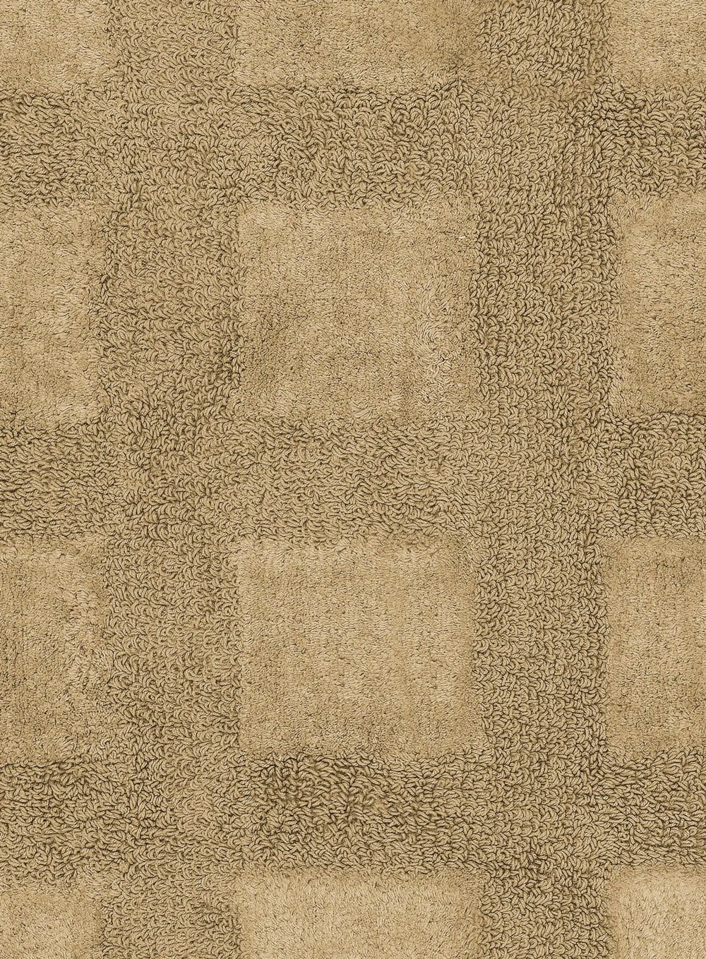 Novalie Beige Grid Cotton Bath Mat