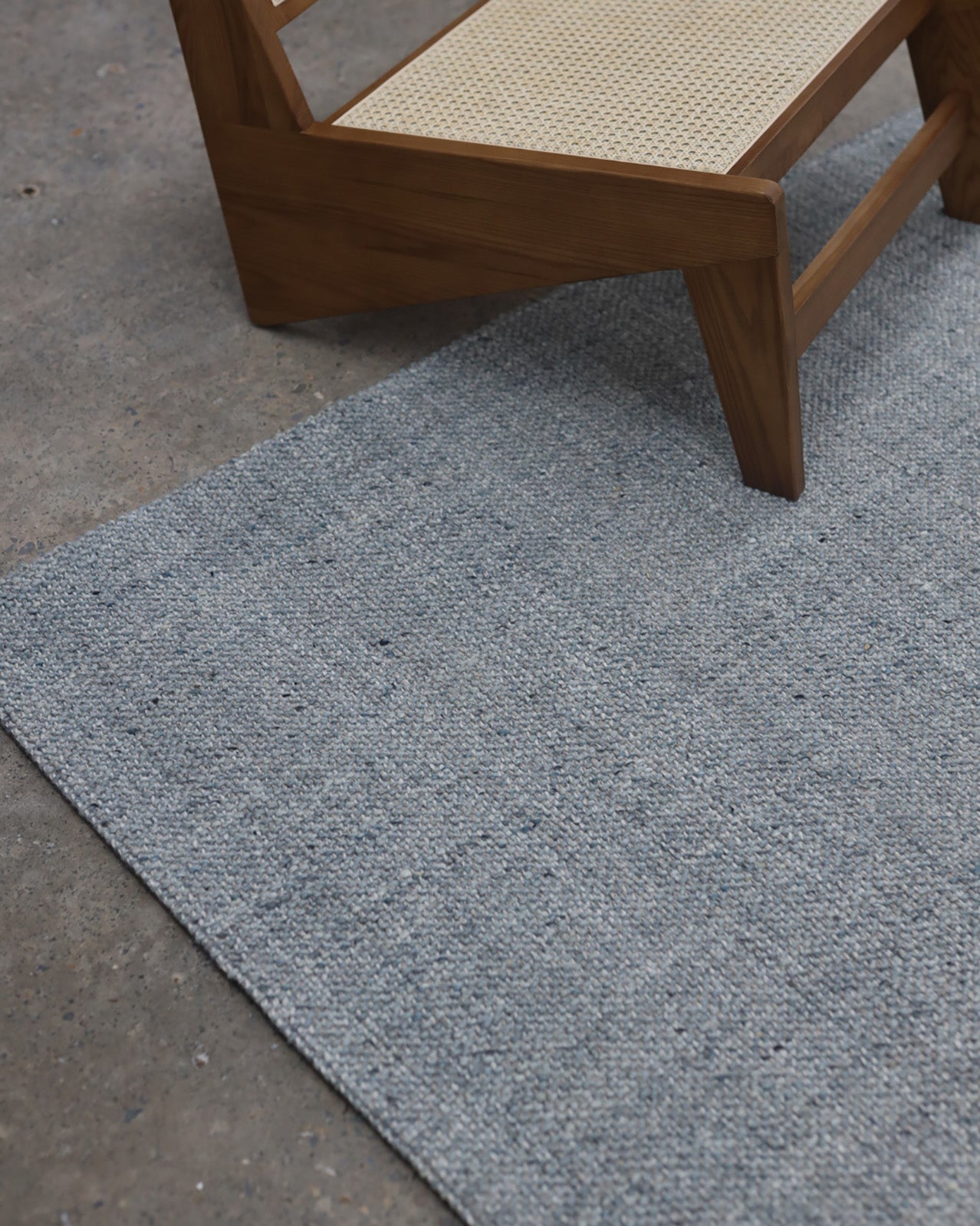 Odielle Blue Handmade Wool Rug