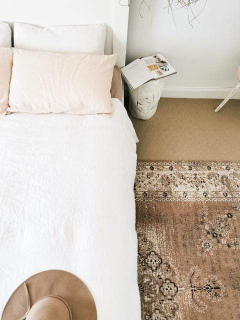 Olive Caramel Brown Traditional Medallion Rug